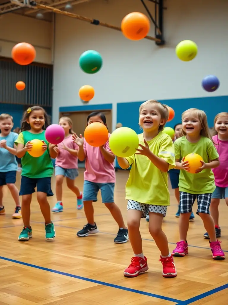 A vibrant image of children participating in a juggling workshop at ECOLE DE CIRQUE : HORS PISTE, showcasing their focus and enjoyment.